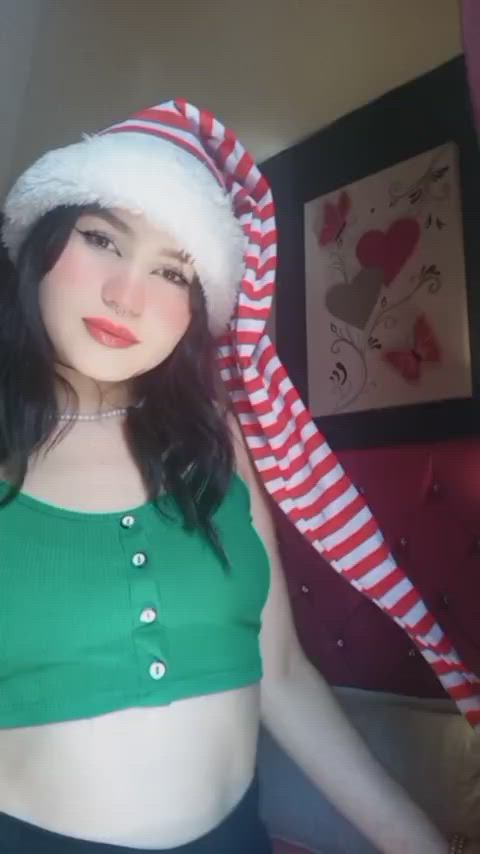 Christmas Cute Latina Natural Tits Petite Small Tits Stripchat Tits Porn GIF by ashliecoxs