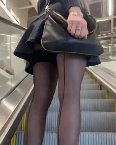 Going up an escalator with no panties 😉