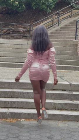 African Ass Clothed Dress Ebony Public Pussy Skirt Upskirt gif