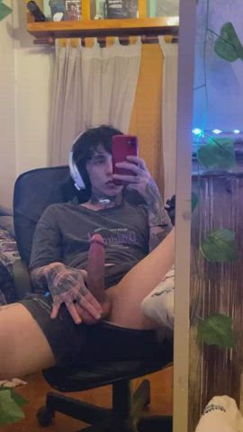 big dick cumshot tattoo teen gif