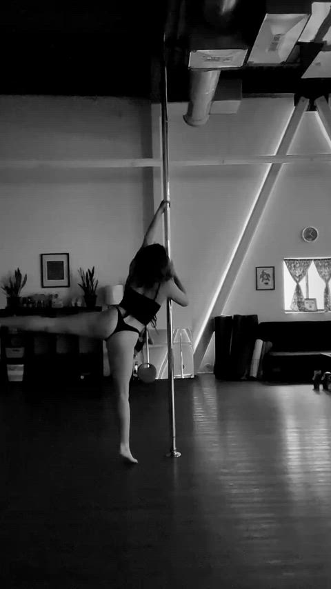 ass pole dance thong gif