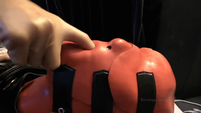 bdsm bondage fetish latex rubber sucking gif