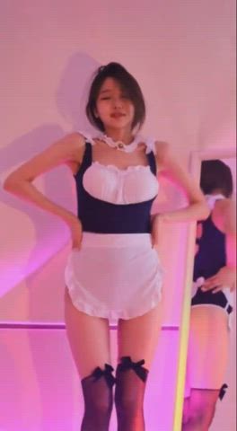 ass korean maid tease gif