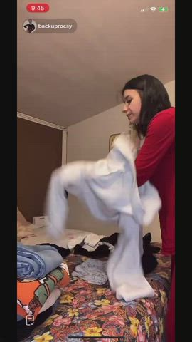 accidental nipple nipslip tiktok tits gif