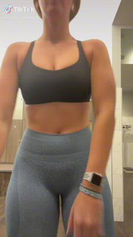 Fitness Muscular Girl Pawg TikTok gif