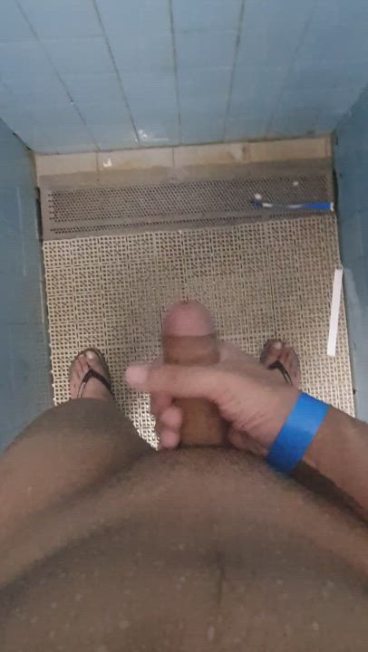 Asian Cock Changing Room Edging gif