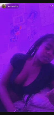 big tits boobs braless ebony natural tits nipple nipples nipslip tits gif