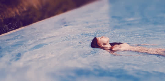 Naked Redhead Swimming Pool gif