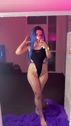 18 Years Old Alt Asian Camel Toe Cute Fishnet Kawaii Girl OnlyFans Teen gif