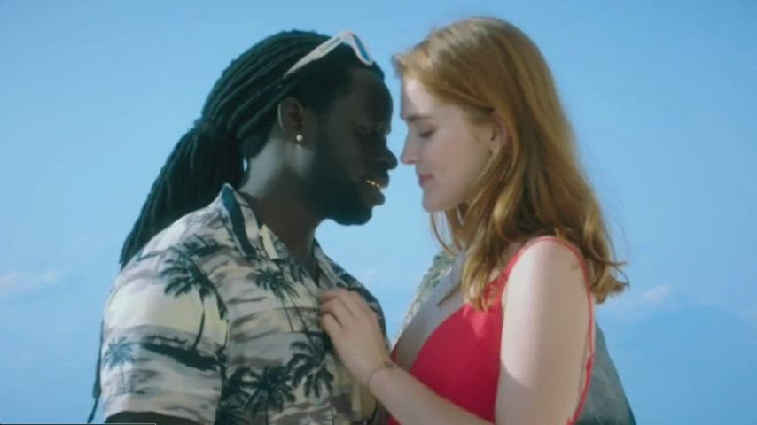 interracial kissing outdoor romantic gif