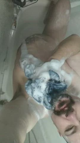 chubby shower soapy gif
