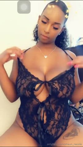 Big Tits Boobs Bouncing Tits Busty Ebony Lingerie Nipples Titty Fuck gif