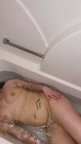 bathtub dirty talk masturbating onlyfans redhead solo gif