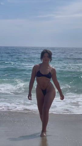 beach bikini ebony gif