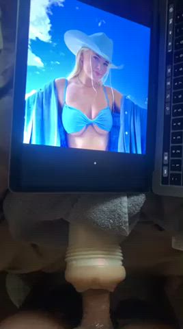 big tits bikini blonde fleshlight tribute gif