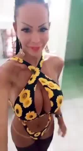 Bikini Cleavage Teasing gif