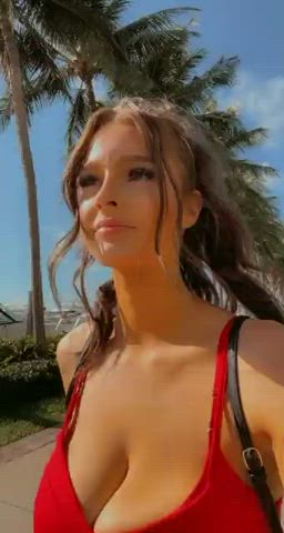 Brunette Bubble Butt Dress gif