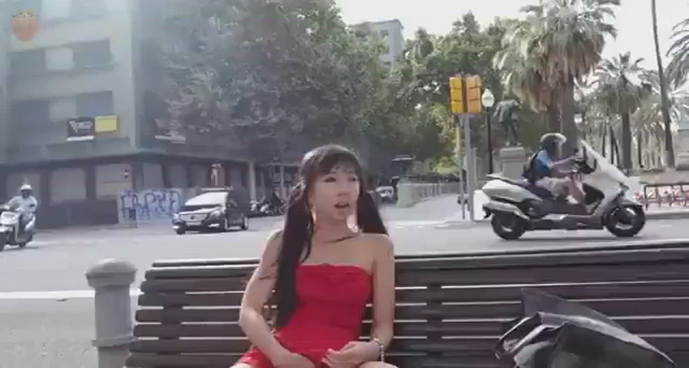 Asian Public Squirting gif