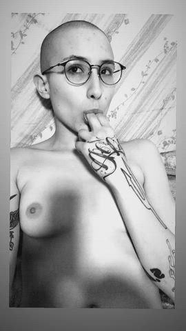 Alt Glasses Goth Latina Tattoo gif