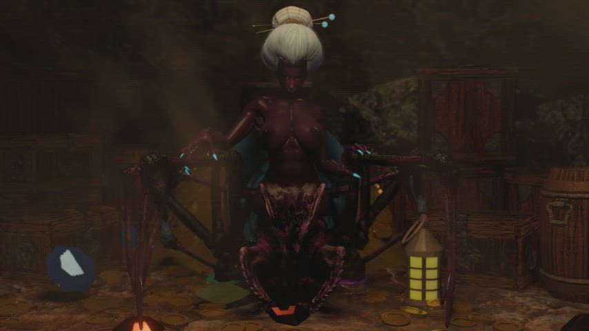 3d animation fantasy monster monster girl rule34 gif