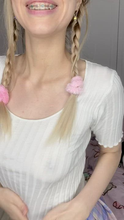 Braces Cute Pigtails gif