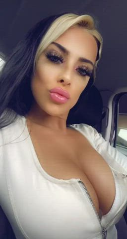 big tits cleavage selfie tiktok gif