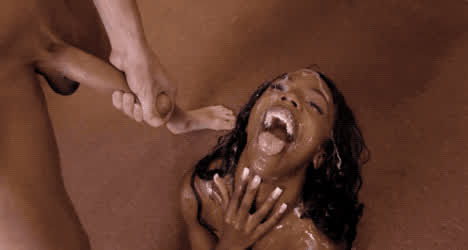 BWC Ebony Facial Interracial gif