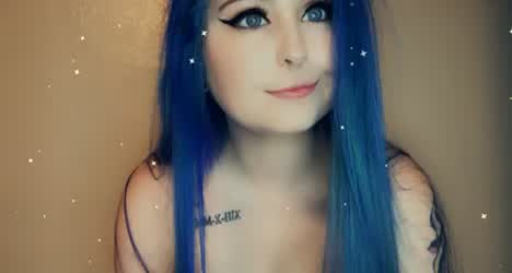 Blue Eyes Emo Tongue Fetish gif