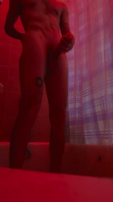 showing off in the shower