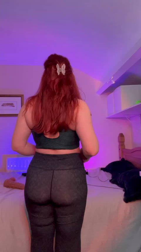 ass big ass booty british milf pawg redhead thick thong undressing gif