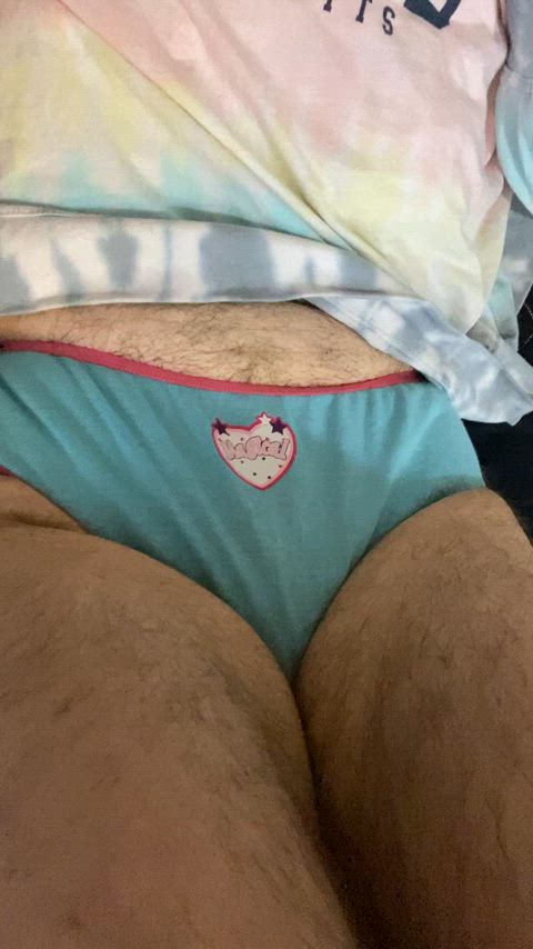 trans panties teasing hairy pussy hairy ftm wedgie fat pussy big clit trans boy gif
