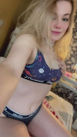 blonde cute irish onlyfans pov public pussy teen tiktok nouschka gif