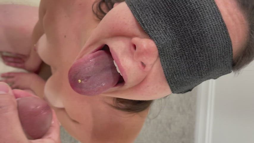 I pierced my tongue so everyone would know I want to swallow their cum