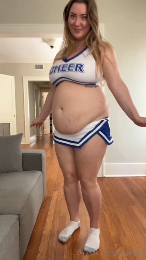 bbw brunette cheerleader chubby onlyfans gif