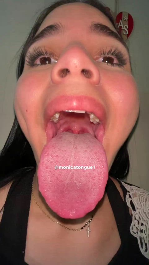 amateur long tongue tongue fetish gif