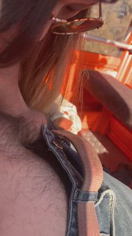 blowjob outdoor public gif