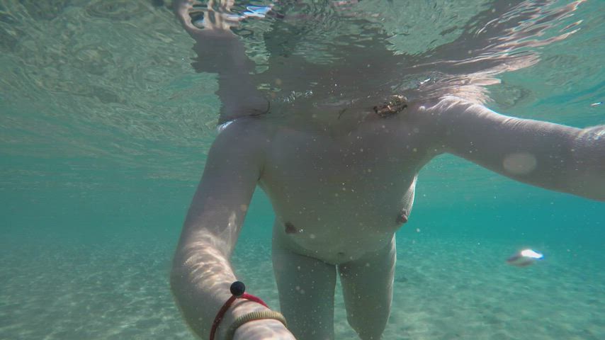 milf naked nude nudist outdoor underwater gif