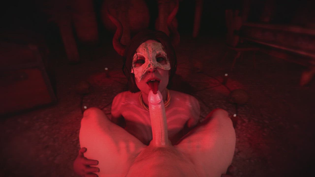 3D Blowjob SFM gif