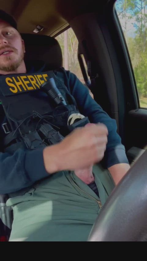 car cum jerk off outdoor police gif