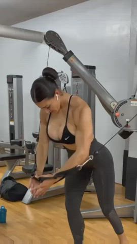 big tits fitness workout gif