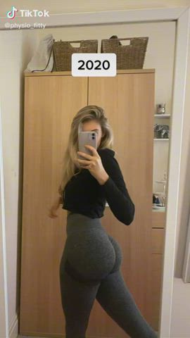 ass booty gym thick yoga pants gif