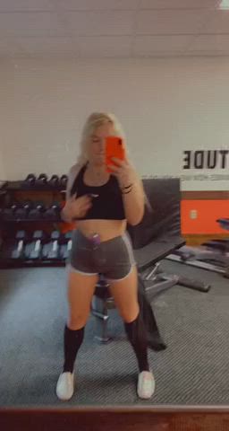 blonde gym toys gif