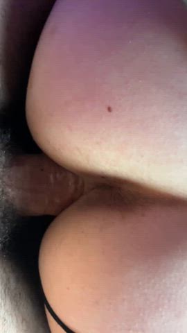 accidental creampie creampie fishnet pussy gif