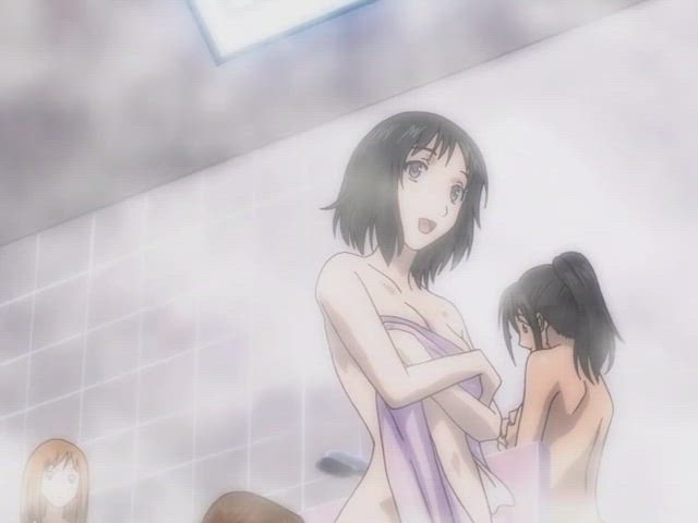 animation anime bathtub booty ecchi sauna gif