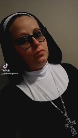 Cosplay NSFW Nun gif