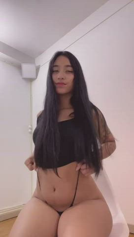 boobs brunette cute facial latina petite teen tits gif