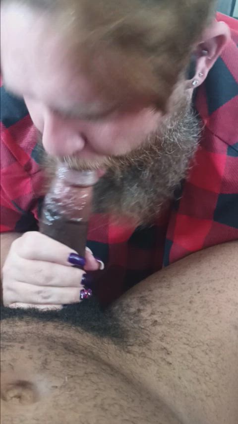 My Bear Chub going to town on my thick cock