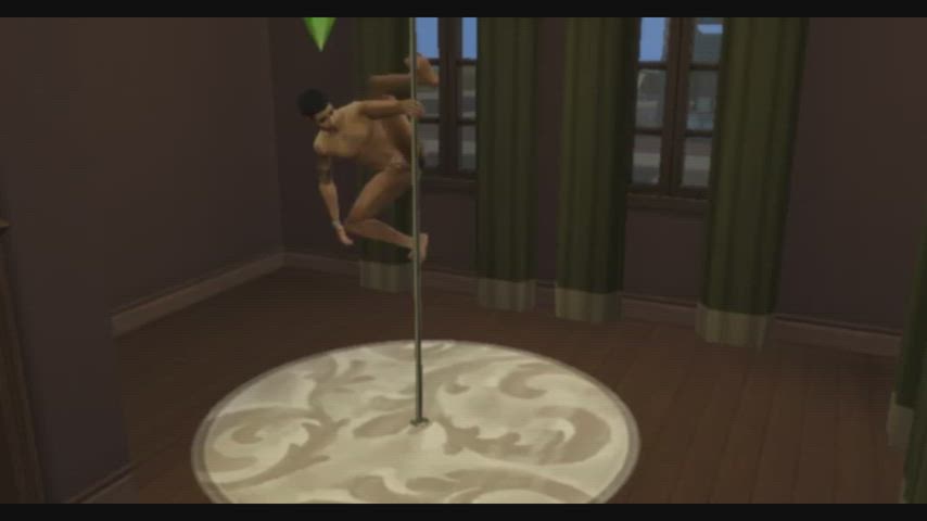 animation nude pole dance gif