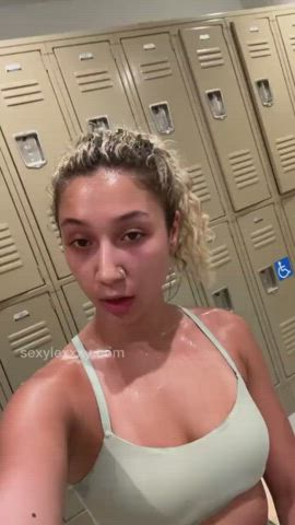 Gym Latina Nipples Puerto Rican Tits gif