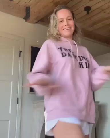 Brie Larson Dancing Shorts gif